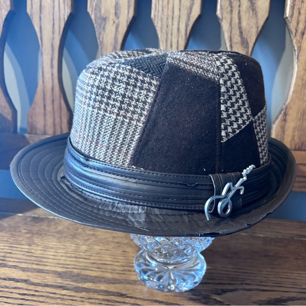 Carlos Santana Stylish Brown Fedora Hat Size Large